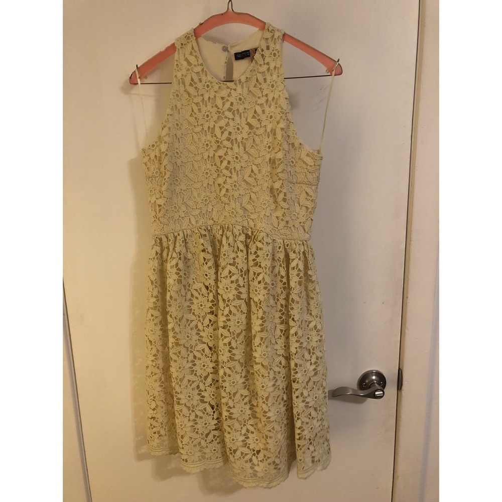 Pale Yellow Lace Dress